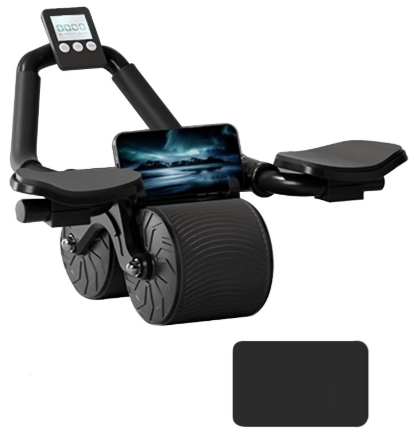 Rouleau Abdominaux Multifonction avec Écran LCD – Double Roue Ultra Stable