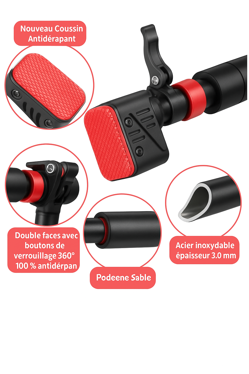 Barre de Traction Ajustable – Installation Sans Perçage & Ultra Résistante