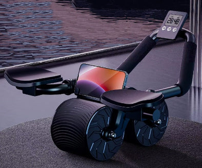 Rouleau Abdominaux Multifonction avec Écran LCD – Double Roue Ultra Stable