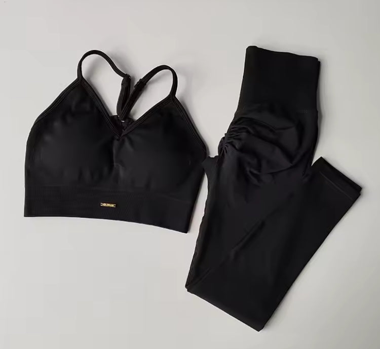 Ensemble de Sport Femme Seamless – Brassière Maintien + Legging Sculptant