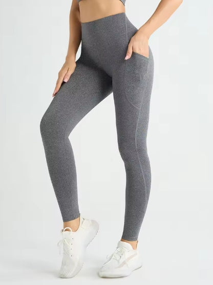 Legging Sport Femme Taille Haute avec Poche